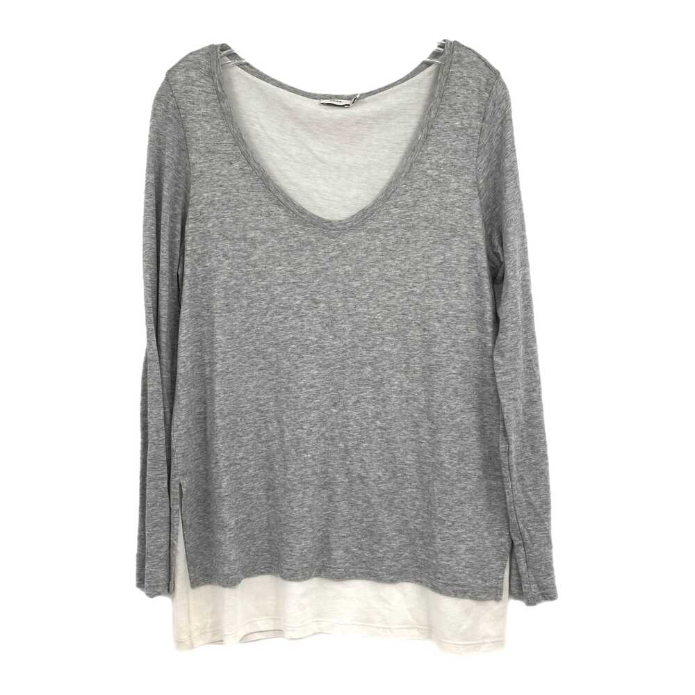 Vince Gray White Layered Long Sleeve Tee | Womens S